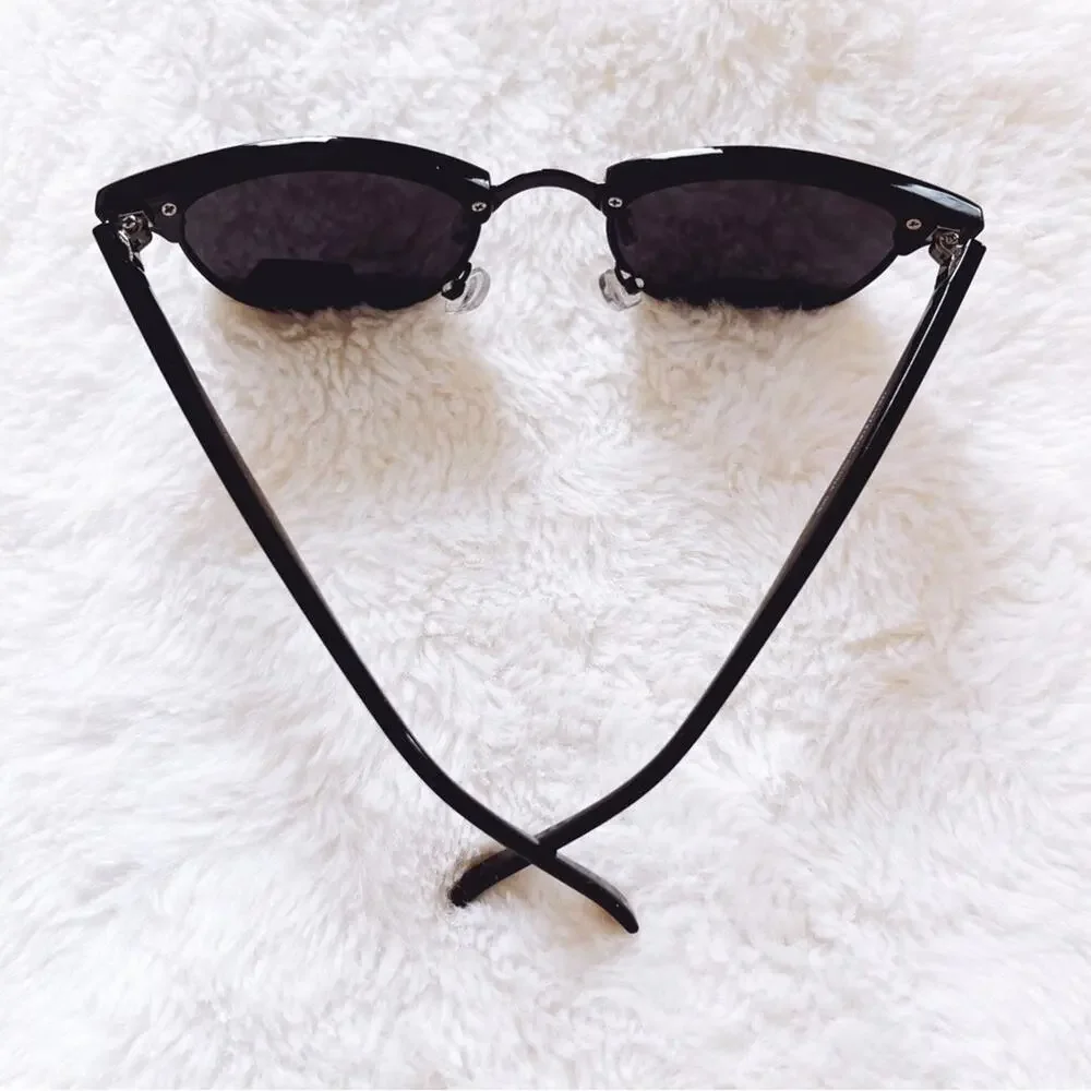 Theo Black Sleek Modern Sunglasses
